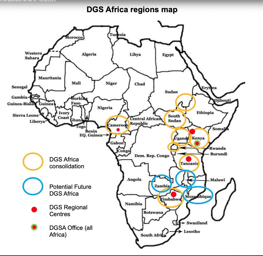DGS Africa regional map