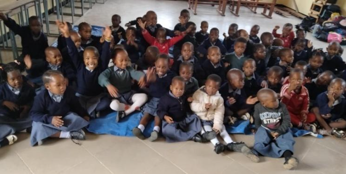 Group of children at a DGS session