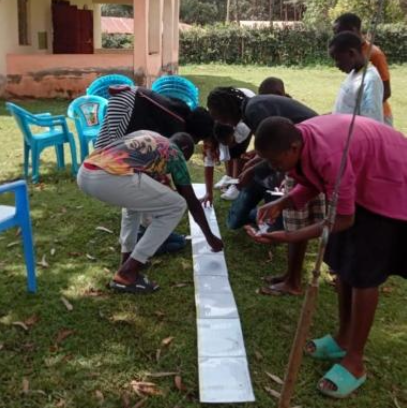 Children participating in an activity